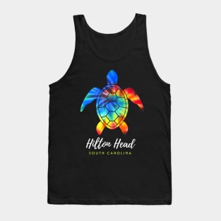 Hilton Head South Carolina Sea Turtle Tie Dye Tank Top